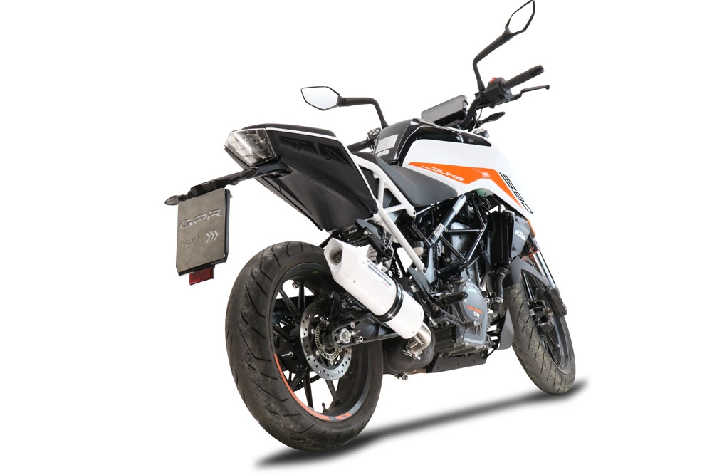 Scarico GPR compatibile con  Ktm Duke 125 2021-2023, Albus Evo4, Scarico omologato, silenziatore con db killer estraibile e raccordo specifico