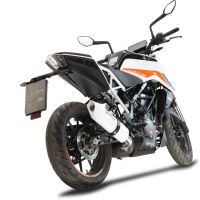 Scarico GPR compatibile con  Ktm Duke 125 2021-2023, Albus Evo4, Scarico omologato, silenziatore con db killer estraibile e raccordo specifico