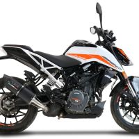 Scarico GPR compatibile con  Ktm Duke 250 2021-2023, Furore Evo4 Nero, Scarico omologato, silenziatore con db killer estraibile e raccordo specifico