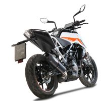 Scarico GPR compatibile con  Ktm Duke 250 2021-2023, Furore Evo4 Nero, Scarico omologato, silenziatore con db killer estraibile e raccordo specifico