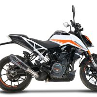 Scarico GPR compatibile con  Ktm Duke 250 2021-2023, GP Evo4 Poppy, Scarico omologato, silenziatore con db killer estraibile e raccordo specifico