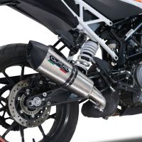 Scarico GPR compatibile con  Ktm Duke 250 2021-2023, GP Evo4 Titanium, Scarico omologato, silenziatore con db killer estraibile e raccordo specifico