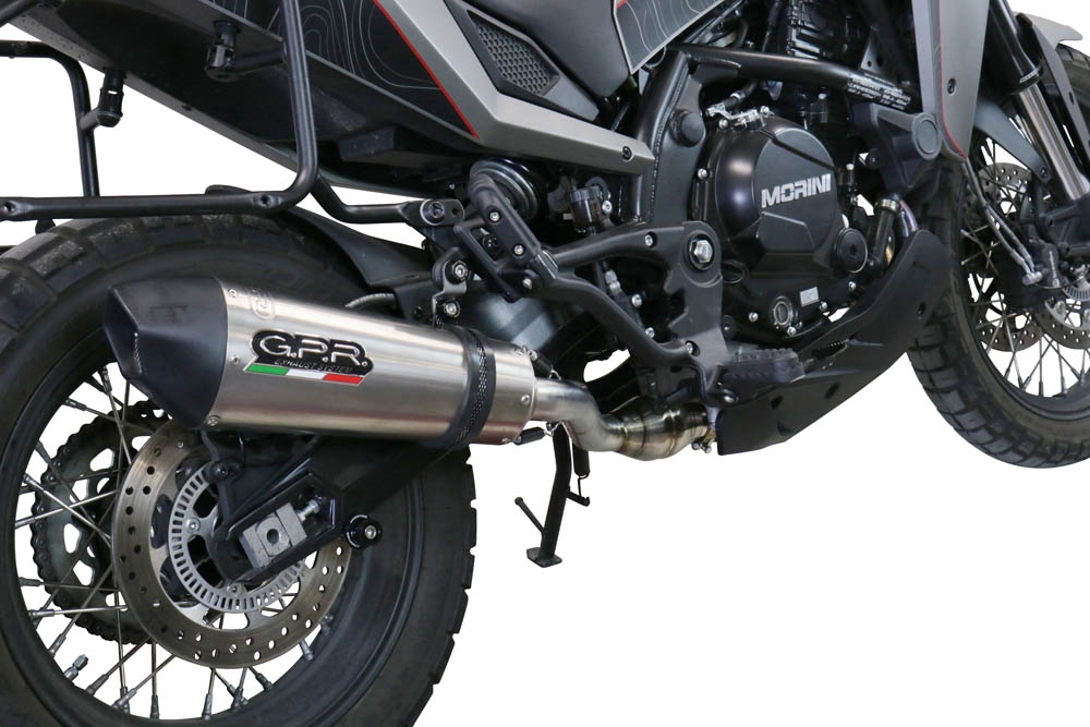 Scarico GPR compatibile con  Moto Morini X-CAPE 650 2021-2023, GP Evo4 Titanium, Scarico semi-completo omologato,fornito con db killer estraibile,catalizzatore e collettore