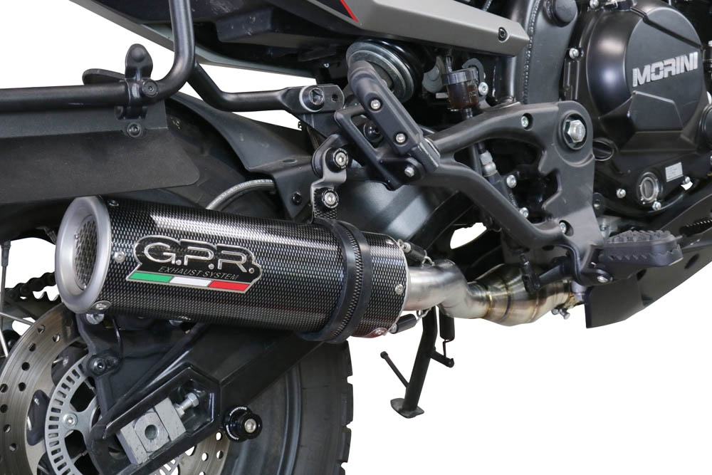 Scarico GPR compatibile con  Moto Morini X-CAPE 650 2021-2023, M3 Poppy , Scarico semi-completo omologato,fornito con db killer estraibile,catalizzatore e collettore