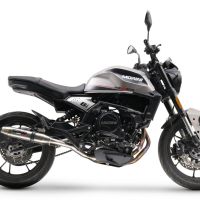 GPR exhaust compatible with  Moto Morini Seiemmezzo Str 2022-2024, Deeptone Inox, Homologated legal Mid-full system exhaust, including removable db killer and catalyst  