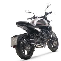 Scarico GPR compatibile con  Moto Morini Seiemmezzo Str 2022-2024, Furore Evo4 Nero, Scarico semi-completo omologato,fornito con db killer estraibile,catalizzatore e collettore