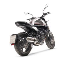 Scarico GPR compatibile con  Moto Morini Seiemmezzo Str 2022-2024, Satinox , Scarico semi-completo omologato,fornito con db killer estraibile,catalizzatore e collettore