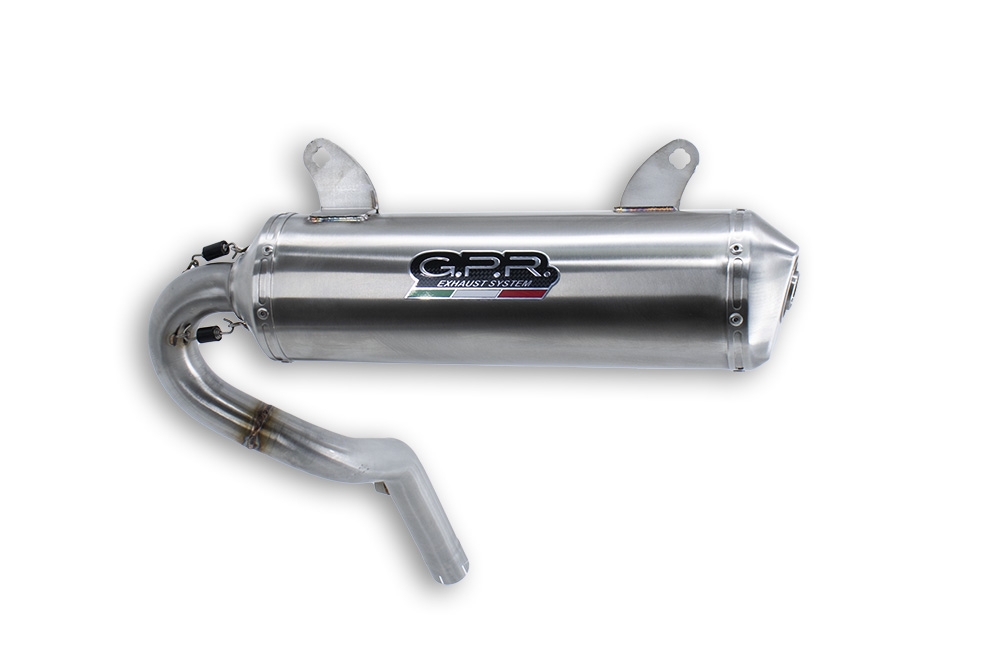 GPR exhaust compatible with  Can Am Outlander 570 L / DPS 2017-2023, Satinox , Homologated legal slip-on exhaust including removable db killer, link pipe and catalyst 