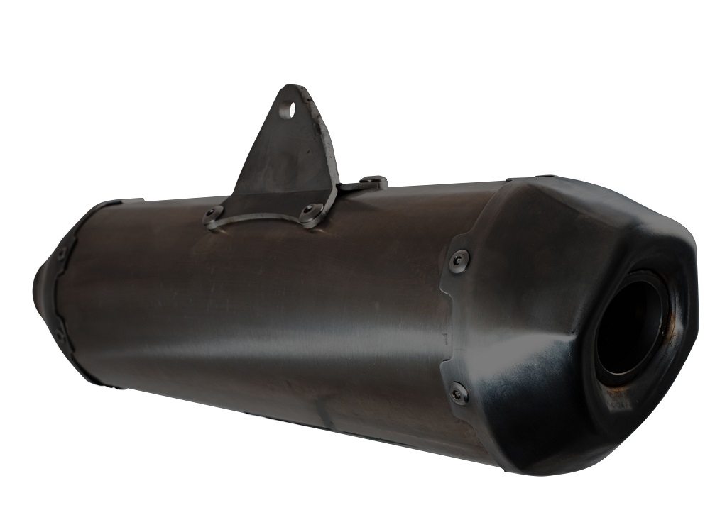 GPR exhaust compatible with  Voge SR4 Max T 2023-2024, Pentaroad Black, Slip-on exhaust legal for UK and non-EU markets including link pipe and removable db killer 