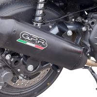 GPR exhaust compatible with  Bmw C 400 X -GT 2019-2020, Pentaroad Black, Homologated legal slip-on exhaust including removable db killer, link pipe and catalyst 