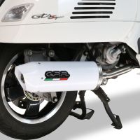 Scarico GPR compatibile con  Piaggio Vespa 300 Gts - Gtv - Touring - Super  2019-2020, Albus Ceramic, Scarico completo racing, fornito con db killer estraibile e collettore, non legale per uso stradale