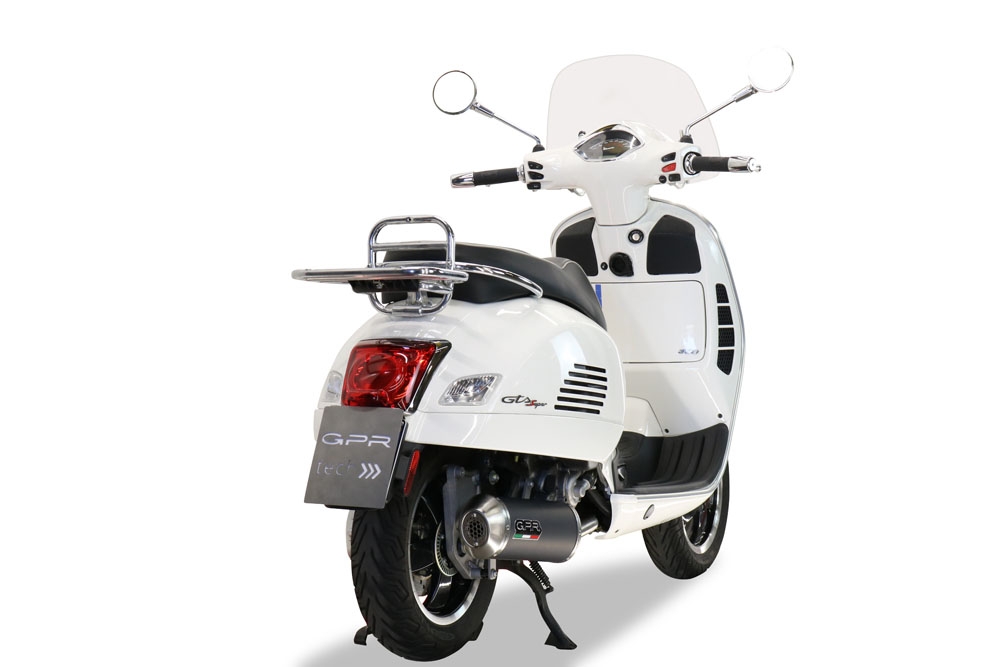 Scarico GPR compatibile con  Piaggio Vespa Gts 250 I.E. 2005-2015, Evo4 Road, Scarico completo omologato,fornito con db killer estraibile,catalizzatore e collettore