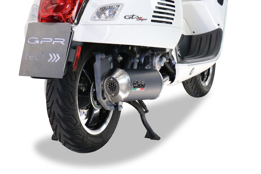 Scarico GPR compatibile con  Piaggio Vespa Gts 250 I.E. 2005-2015, Evo4 Road, Scarico completo racing, fornito con db killer estraibile e collettore, non conforme per uso stradale