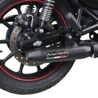 Scarico GPR compatibile con  Royal Enfield Meteor 350 2021-2023, Deeptone Nero, Terminale di scarico omologato, fornito con db killer estraibile, catalizzatore e raccordo specifico