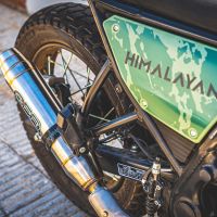 Scarico GPR compatibile con  Royal Enfield Himalayan 410 DIAM 42.5 2017-2020, Deeptone Inox, Terminale di scarico racing, con raccordo, senza omologazione