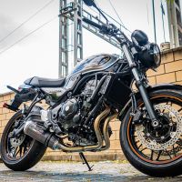 Scarico GPR compatibile con  Kawasaki Z 650 RS 2021-2023, Satinox Poppy , Scarico completo omologato per il rumore,fornito con db killer,catalizzatore conforme alla revisione e collettore