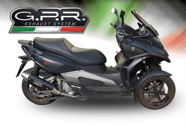 GPR exhaust compatible with  Quadro 350 D 2011-2013, Power Bomb, Homologated legal slip-on exhaust including removable db killer and link pipe 