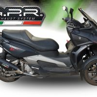 GPR exhaust compatible with  Quadro 350 D 2011-2013, Power Bomb, Homologated legal slip-on exhaust including removable db killer and link pipe 