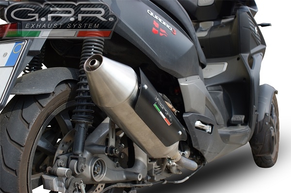 GPR exhaust compatible with  Quadro 350 D 2011-2013, Power Bomb, Homologated legal slip-on exhaust including removable db killer and link pipe 