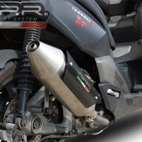 GPR exhaust compatible with  Quadro 350 D 2011-2013, Power Bomb, Homologated legal slip-on exhaust including removable db killer and link pipe 