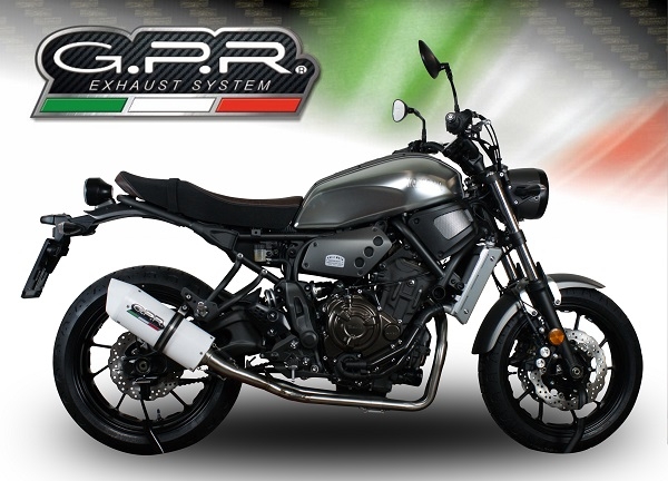 Scarico GPR compatibile con  Yamaha Xsr 700 2021-2024, Albus Evo4, Scarico completo omologato,fornito con db killer estraibile,catalizzatore e collettore