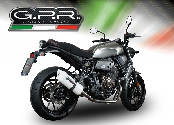 Scarico GPR compatibile con  Yamaha Xsr 700 2021-2024, Albus Evo4, Scarico completo omologato,fornito con db killer estraibile,catalizzatore e collettore