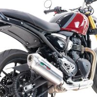 Scarico GPR compatibile con  Triumph Speed 400 2023-2025, Satinox , Scarico omologato, silenziatore con db killer estraibile e raccordo specifico