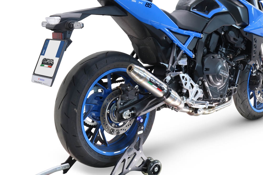 GPR exhaust compatible with  Suzuki Gsx-8S 2022-2024, Deeptone Inox, Homologated legal full system exhaust, including removable db killer and catalyst 