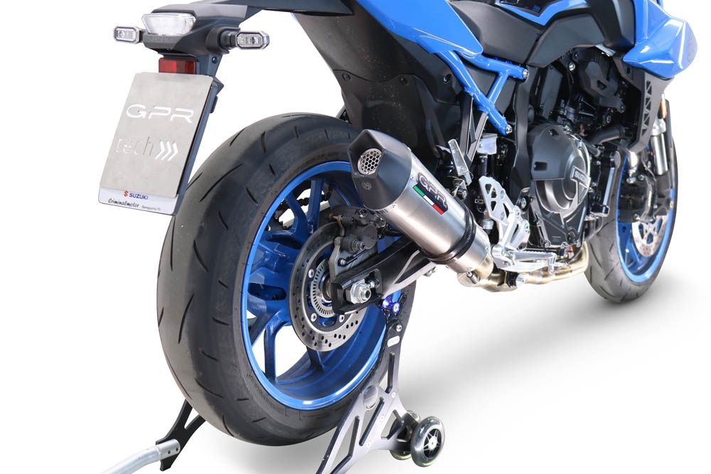 GPR exhaust compatible with  Suzuki Gsx-8S 2022-2024, GP Evo4 Titanium, Homologated legal full system exhaust, including removable db killer and catalyst 