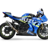 Scarico GPR compatibile con  Suzuki Gsx-R 1000 - 1000 R  2017-2020, Powercone Evo, Scarico omologato, silenziatore con db killer estraibile e raccordo specifico