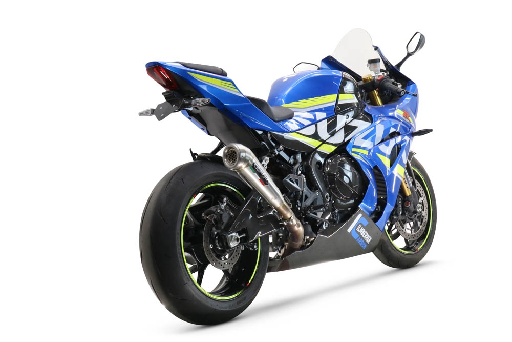 GPR exhaust compatible with  Suzuki Gsx-R 1000 - 1000 R  2017-2020, Powercone Evo, Homologated legal slip-on exhaust including removable db killer and link pipe 