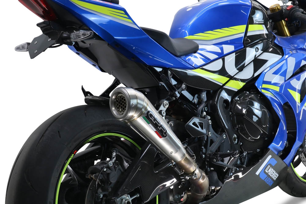 GPR exhaust compatible with  Suzuki Gsx-R 1000 - 1000 R  2017-2020, Powercone Evo, Homologated legal slip-on exhaust including removable db killer and link pipe 