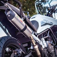 Scarico GPR compatibile con  Triumph Tiger 900 2020-2023, GP Evo4 Titanium, Scarico omologato, silenziatore con db killer estraibile e raccordo specifico