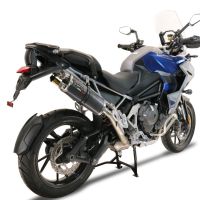 Scarico GPR compatibile con  Triumph Tiger 1200 Gt - Rally 2022-2024, Dual Poppy, Scarico omologato, silenziatore con db killer estraibile e raccordo specifico