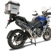 Scarico GPR compatibile con  Triumph Tiger 1200 Gt - Rally 2022-2024, Furore Evo4 Nero, Scarico omologato, silenziatore con db killer estraibile e raccordo specifico