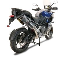 Scarico GPR compatibile con  Triumph Tiger 1200 Gt - Rally 2022-2024, Furore Evo4 Poppy, Scarico omologato, silenziatore con db killer estraibile e raccordo specifico