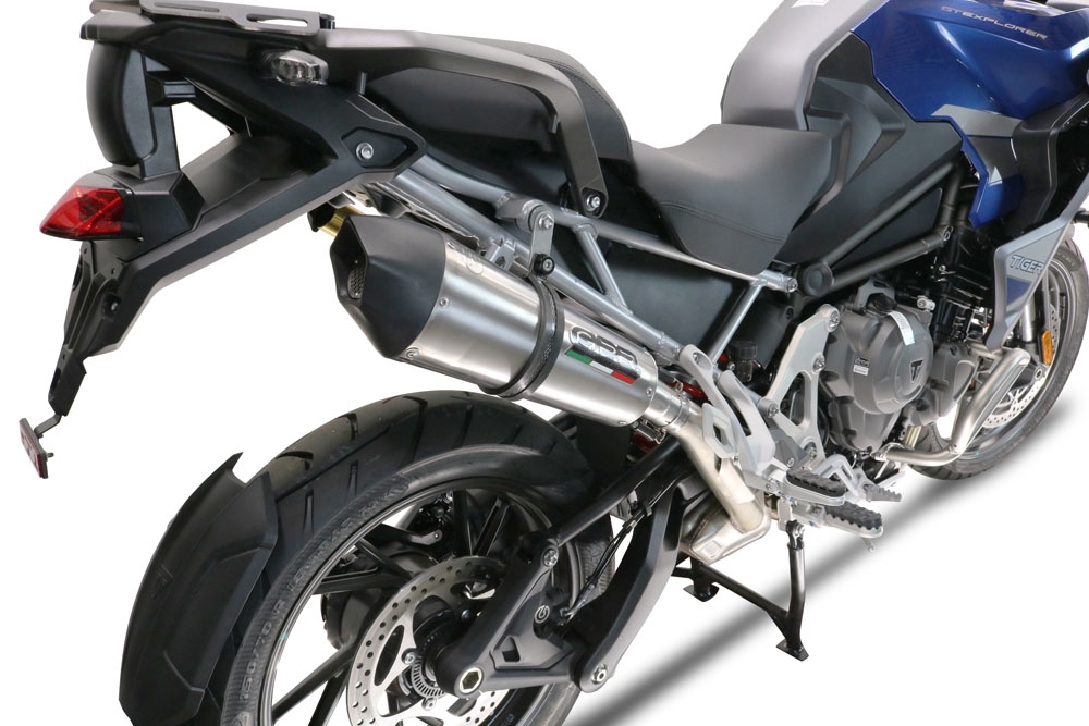 Scarico GPR compatibile con  Triumph Tiger 1200 Gt - Rally 2022-2024, GP Evo4 Titanium, Scarico omologato, silenziatore con db killer estraibile e raccordo specifico