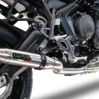 Scarico GPR compatibile con  Triumph Tiger Sport 660 2022-2024, Deeptone Inox, Scarico completo racing, fornito con db killer estraibile e collettore, non conforme per uso stradale