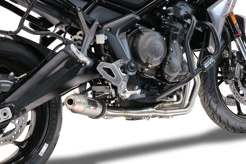 GPR exhaust compatible with  Triumph Trident 660 2021-2024, Deeptone Inox, Racing full system exhaust  