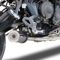 Scarico GPR compatibile con  Triumph Tiger Sport 660 2022-2024, M3 Black Titanium, Scarico completo racing, fornito con db killer estraibile e collettore, non conforme per uso stradale