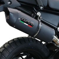 Scarico GPR compatibile con  Triumph Tiger 850 2023-2024, Furore Evo4 Nero, Scarico omologato, silenziatore con db killer estraibile e raccordo specifico