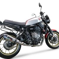 Scarico GPR compatibile con  Yamaha Xsr 700 2017-2020, GP Evo4 Titanium, Scarico completo omologato,fornito con db killer estraibile,catalizzatore e collettore