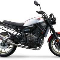 Scarico GPR compatibile con  Yamaha Xsr 700 2021-2024, M3 Inox , Scarico completo omologato,fornito con db killer estraibile,catalizzatore e collettore