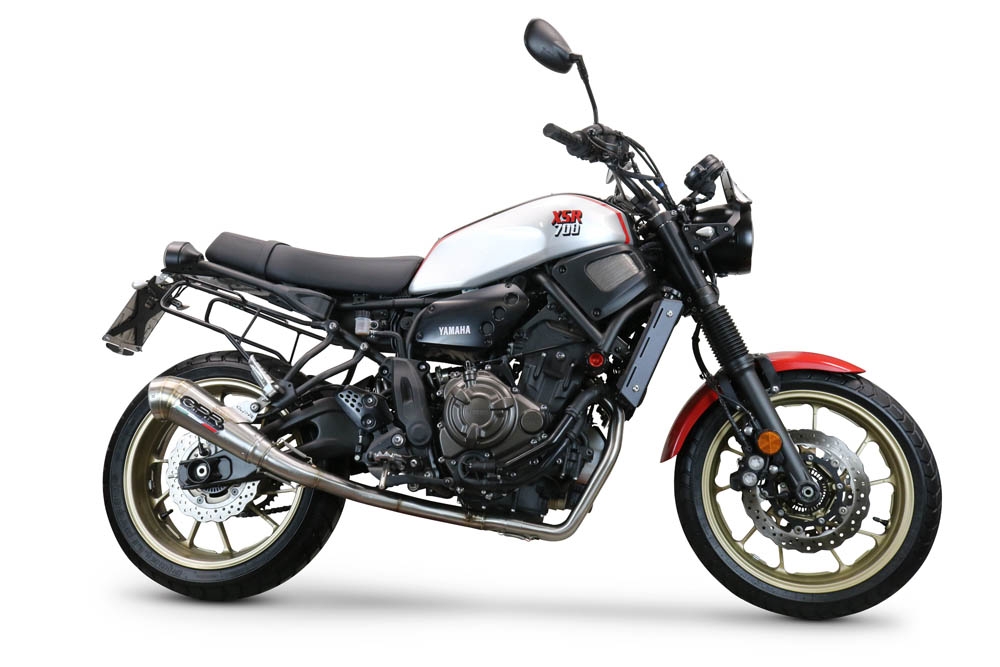 Scarico GPR compatibile con  Yamaha Xsr 700 2021-2024, Powercone Evo, Scarico completo omologato,fornito con db killer estraibile,catalizzatore e collettore