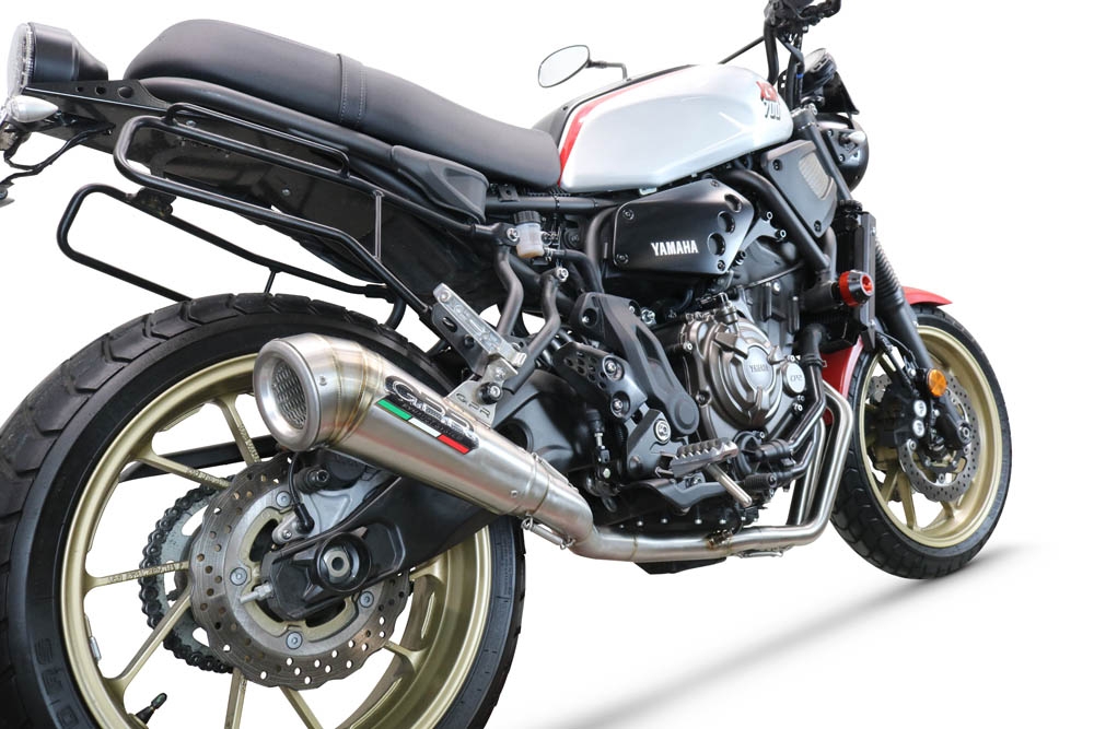 Scarico GPR compatibile con  Yamaha Xsr 700 2021-2024, Powercone Evo, Scarico completo omologato,fornito con db killer estraibile,catalizzatore e collettore