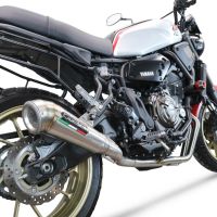 Scarico GPR compatibile con  Yamaha Xsr 700 2021-2024, Powercone Evo, Scarico completo omologato,fornito con db killer estraibile,catalizzatore e collettore