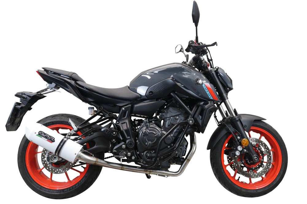 Scarico GPR compatibile con  Yamaha Mt-07  2021-2024, Albus Evo4, Scarico completo omologato,fornito con db killer estraibile,catalizzatore e collettore