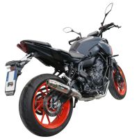 Scarico GPR compatibile con  Yamaha Mt-07  2021-2024, Deeptone Inox, Scarico completo racing, fornito con db killer estraibile e collettore, non conforme per uso stradale