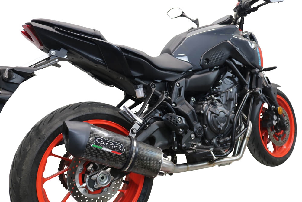 Scarico GPR compatibile con  Yamaha Xsr 700 2021-2024, Furore Evo4 Poppy, Scarico completo omologato,fornito con db killer estraibile,catalizzatore e collettore