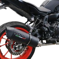 Scarico GPR compatibile con  Yamaha Mt-07  2021-2024, Furore Nero, Scarico completo racing, fornito con db killer estraibile e collettore, non conforme per uso stradale